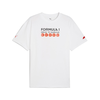 Formuła 1 koszulka męska DTS Relaxed white F1 Team 2025