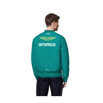 Aston Martin kurtka męska Bomber official Teamline Replica green F1 Team 2025
