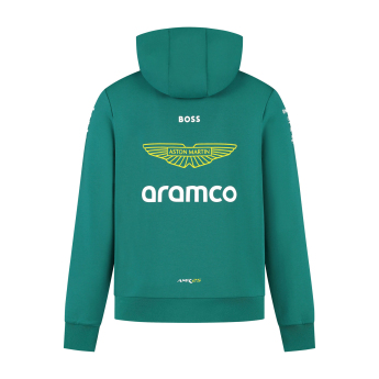 Aston Martin męska bluza z kapturem official Teamline Replica green F1 Team 2025