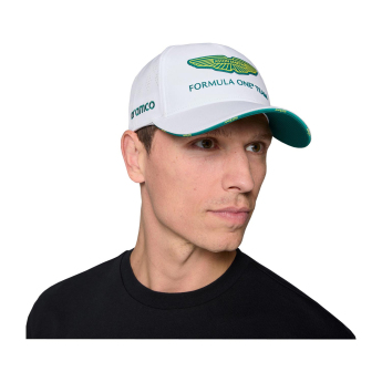 Aston Martin czapka baseballówka official Teamline Replica white F1 Team 2025