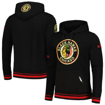 Chicago Blackhawks męska bluza z kapturem Retro Classic Fleece black