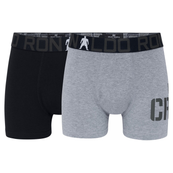 Cristiano Ronaldo bokserki chłopięce 2pack CR7 Bamboo black-grey