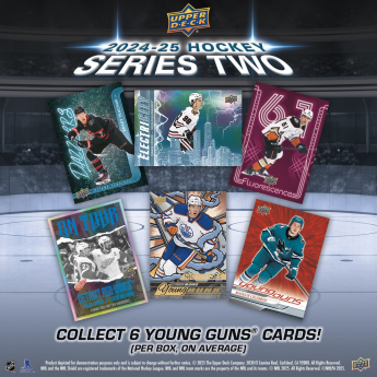 NHL pudełka karty hokejowe NHL 2024-25 Upper Deck Series 2 Blaster Box