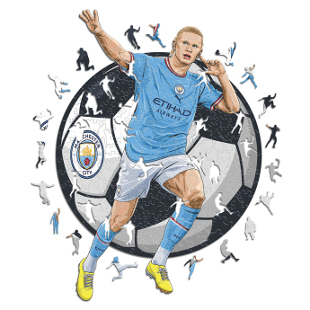 Manchester City puzzle drewniane Haaland 150 pcs