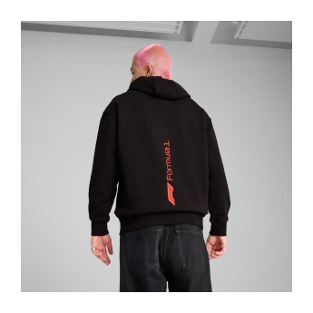 Formuła 1 męska bluza z kapturem Essential Relaxed Logo black F1 Team 2025