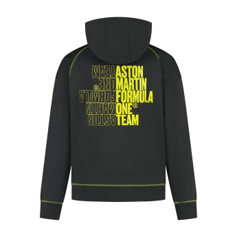 Aston Martin męska bluza z kapturem Hoody black F1 Team 2025