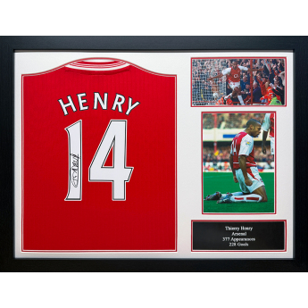 Słynni piłkarze koszulka w antyramie Henry 1985 Centenary Retro Signed Shirt (Framed)