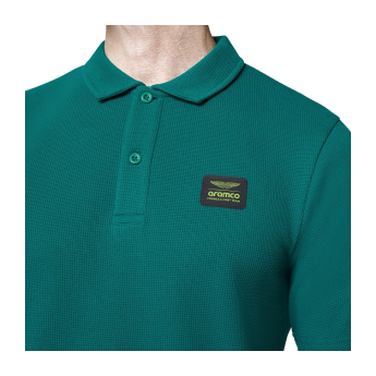 Aston Martin męska koszulka polo Tech Waffle green F1 Team 2025