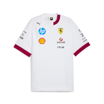 Ferrari koszulka męska Drivers Oversized white F1 Team 2025