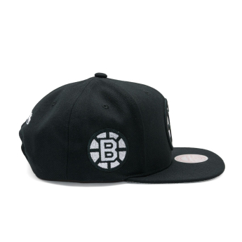 Boston Bruins czapka flat baseballówka Evergreen Black White Snapback