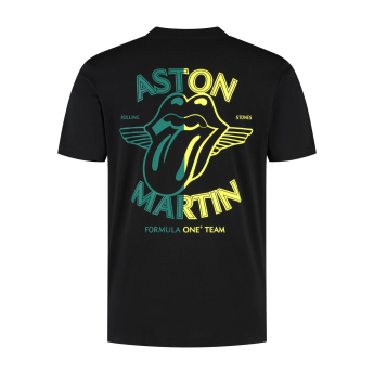 Aston Martin koszulka męska Rolling Stones black F1 Team 2025