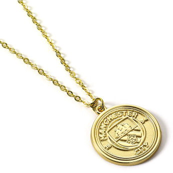 Manchester City naszyjnik Gold Finish Crest Necklace