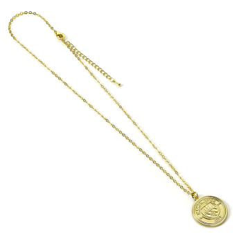 Manchester City naszyjnik Gold Finish Crest Necklace