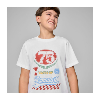 Formuła 1 koszulka dziecięca Legacy Graphic white F1 Team 2025