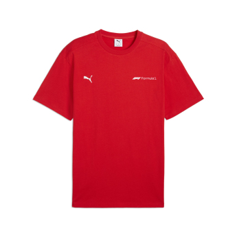 Formuła 1 koszulka męska Essential Relaxed Logo red F1 Team 2025