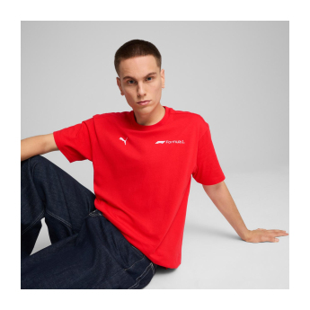 Formuła 1 koszulka męska Essential Relaxed Logo red F1 Team 2025
