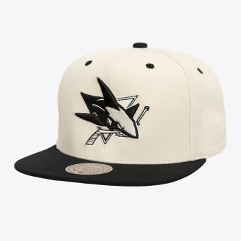 San Jose Sharks czapka flat baseballówka Evergreen Cream Black Snapback