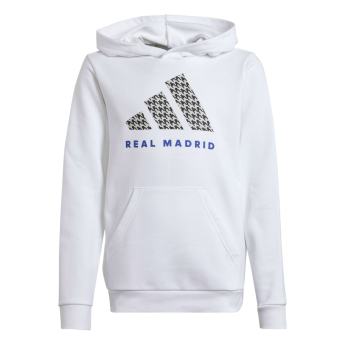 Real Madryt dziecięca bluza z kapturem Graphic white