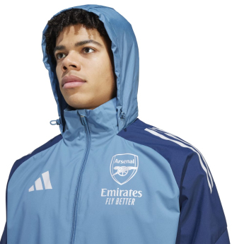 Arsenal męska kurtka z kapturem Allweather blue