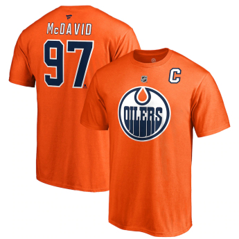 Edmonton Oilers koszulka męska Connor McDavid #97 Name & Number orange