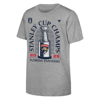 Florida Panthers koszulka dziecięca 2025 Stanley Cup Champions Locker Room gray