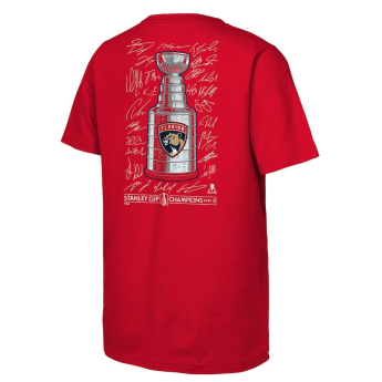 Florida Panthers koszulka dziecięca 2025 Stanley Cup Champions Signature Roster red
