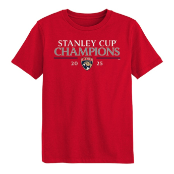 Florida Panthers koszulka dziecięca 2025 Stanley Cup Champions Signature Roster red