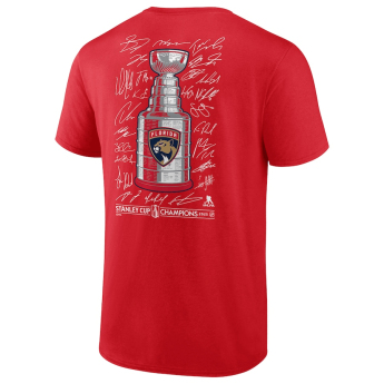 Florida Panthers koszulka męska 2025 Stanley Cup Champions Signature Roster red