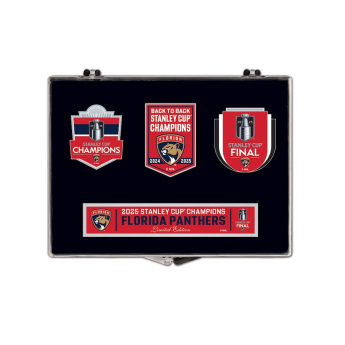 Florida Panthers zestaw pinesek 2025 Stanley Cup Champions Three-Piece Collector Pin Set