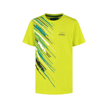 Aston Martin koszulka dziecięca Graphic lime F1 Team 2025