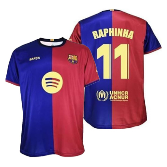 Barcelona piłkarska koszulka meczowa replica 24/25 Home Raphinha