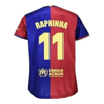 Barcelona piłkarska koszulka meczowa replica 24/25 Home Raphinha