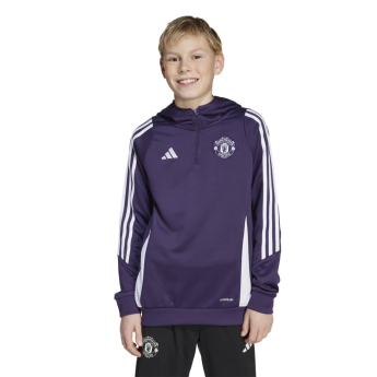 Manchester United dziecięca bluza z kapturem Track purple