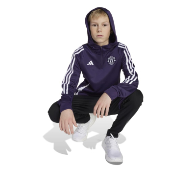 Manchester United dziecięca bluza z kapturem Track purple