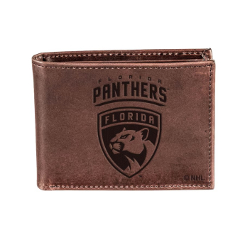 Florida Panthers skórzany portfel Bi-Fold Leather brown