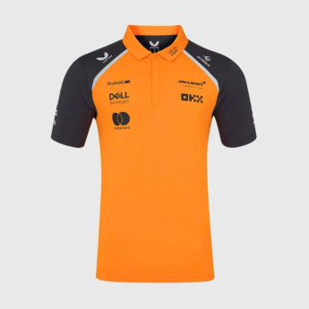 McLaren Honda męska koszulka polo official Teamline Replica orange F1 Team 2025