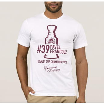 Colorado Avalanche koszulka męska Pavel Francouz #39 Stanley Cup Champion 2022 white