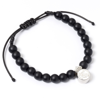 Real Madryt opaska Black Bead Bracelet