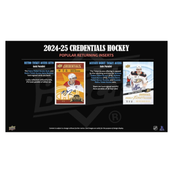 NHL pudełka karty hokejowe NHL 2024-2025 Upper Deck Credentials Hobby Box