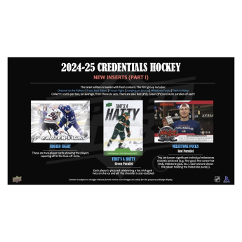 NHL pudełka karty hokejowe NHL 2024-2025 Upper Deck Credentials Hobby Box