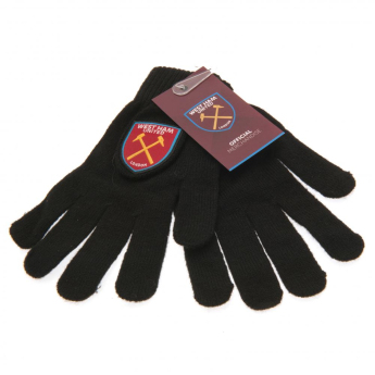 West Ham United rękawice dziecięce black