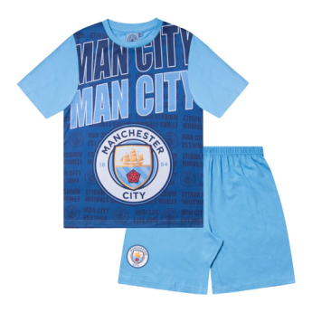 Manchester City piżama dziecięca text navy