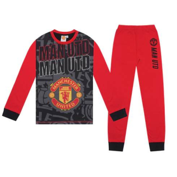 Manchester United piżama dziecięca Long black