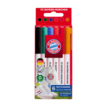 Bayern Monachium markery tekstylne dla dzieci 6 textilmarker