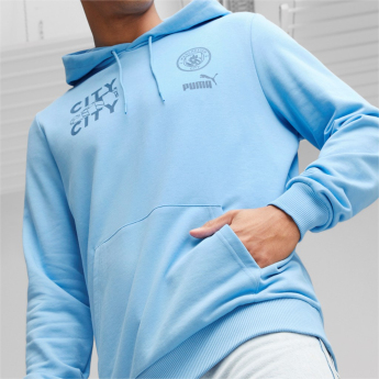 Manchester City męska bluza z kapturem FtblCore blue