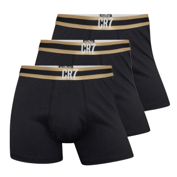 Cristiano Ronaldo męskie bokserki 3pack CR7 Basic black gold strip