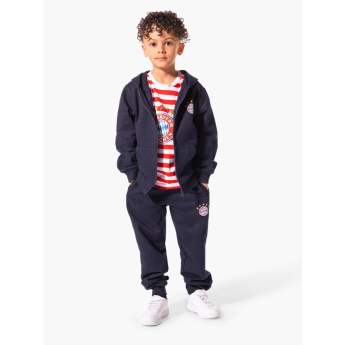 Bayern Monachium dziecięca bluza z kapturem Hooded Zip navy