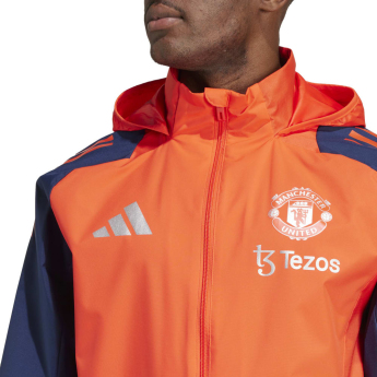 Manchester United męska kurtka z kapturem Allweather bright red