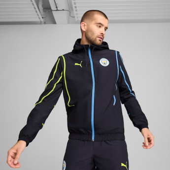 Manchester City męska bluza piłkarska Pre-Match navy