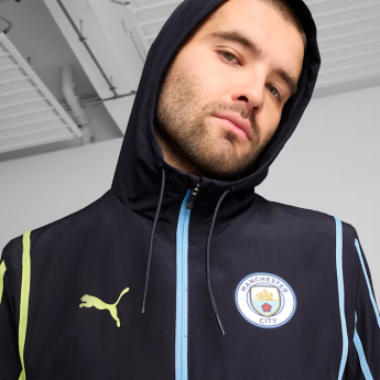 Manchester City męska bluza piłkarska Pre-Match navy